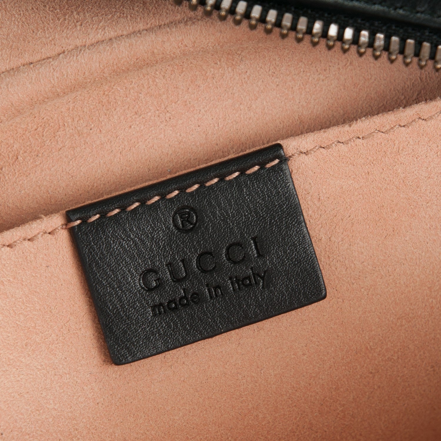 Gucci Calfskin Matelasse Small GG Marmont Chain Shoulder Bag Black 6 of 7