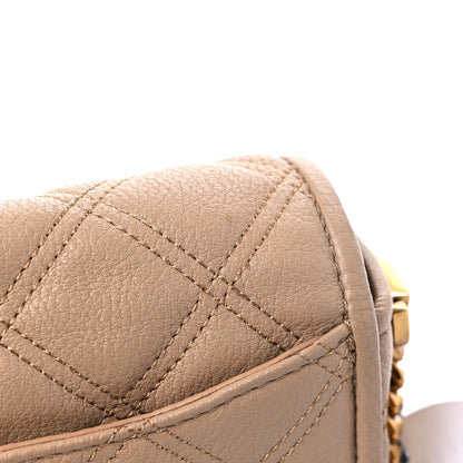 Marc Jacobs Grained Calfskin Quilted Double Stitched The Status Flap Crossbody Bag Tan 9 of 9