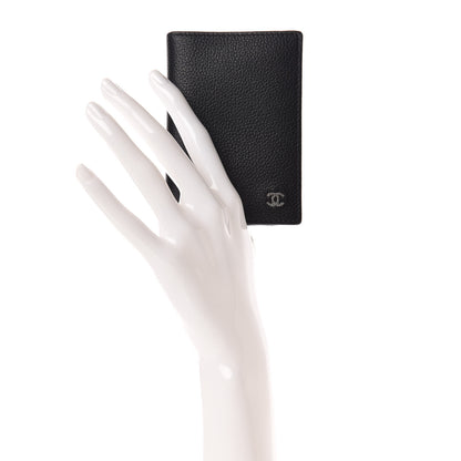 Chanel Grained Calfskin CC Card Holder Wallet Black 2 of 8
