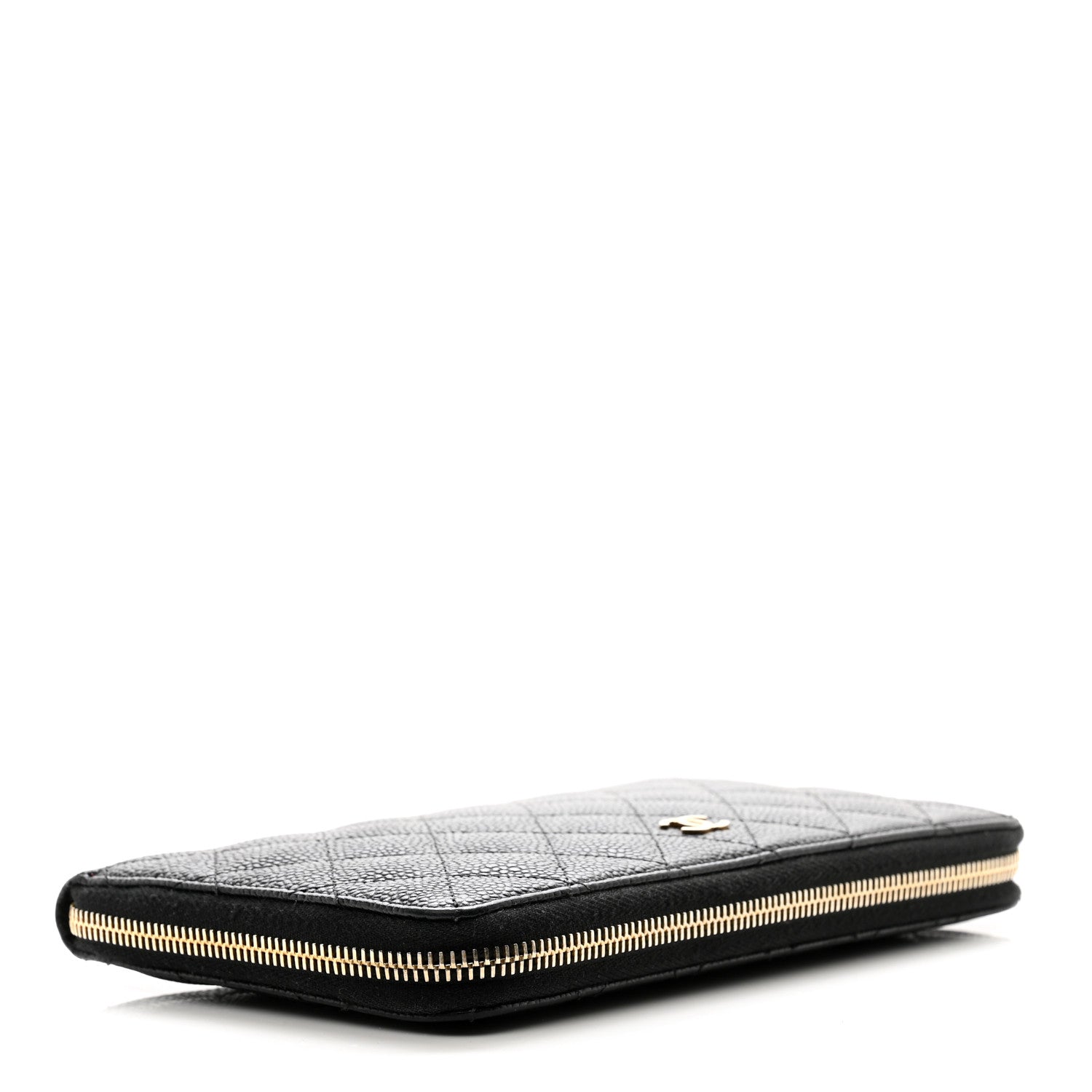 Chanel Caviar Quilted Large Zip Around Organizer Wallet Black 4 of 10