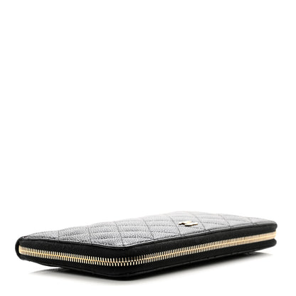 Chanel Caviar Quilted Large Zip Around Organizer Wallet Black 4 of 10