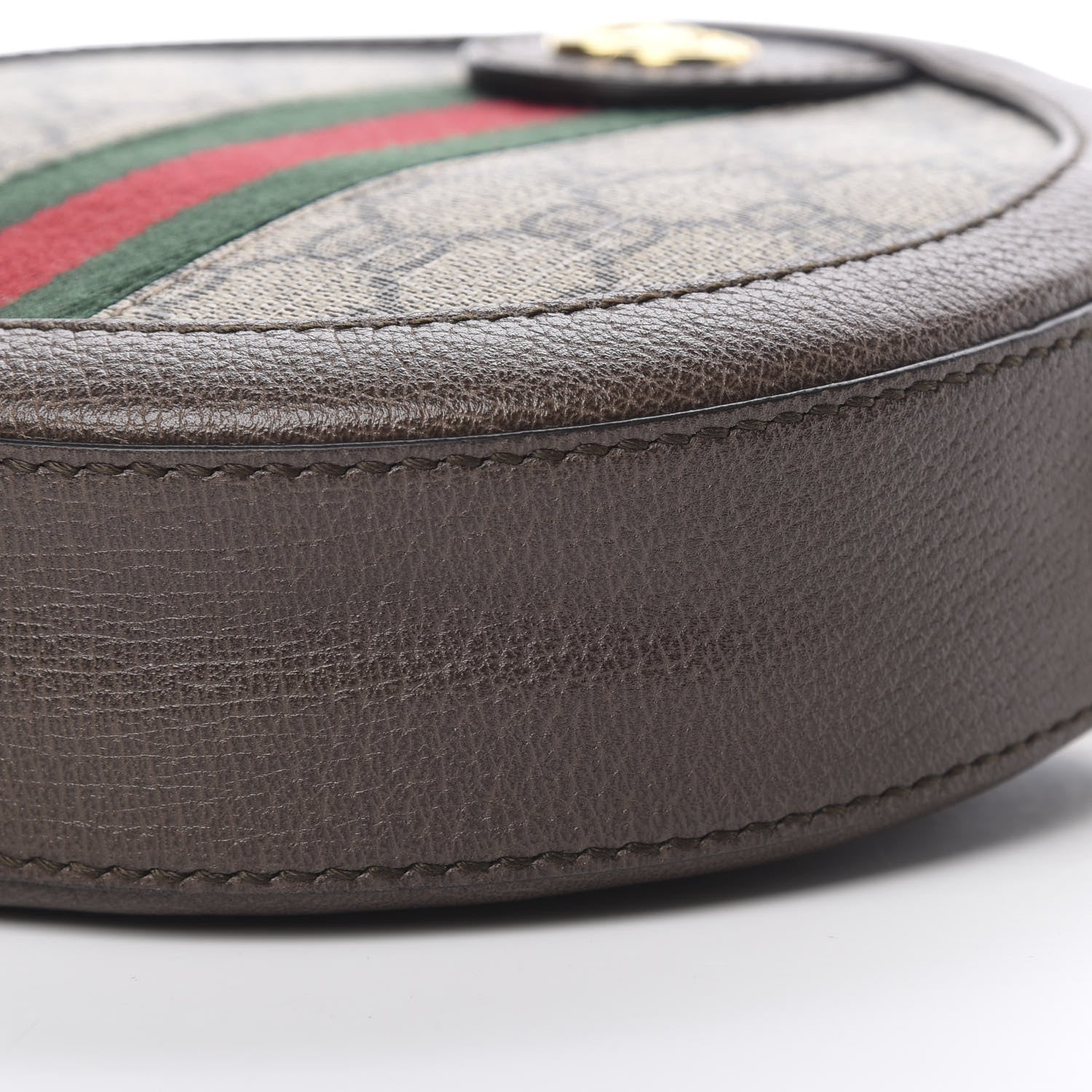 Gucci GG Supreme Monogram Web Mini Ophidia Round Shoulder Bag Brown 10 of 12