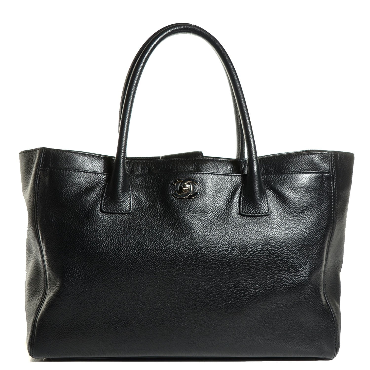 Chanel Calfskin Cerf Executive Shopper Tote Black 1 of 8