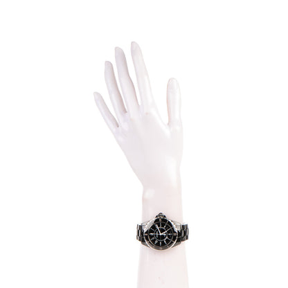 Chanel Stainless Steel Ceramic 38mm J12 Automatic Watch Black 2 of 7