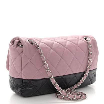 Chanel Lambskin Quilted Bi-Color Medium Single Flap Light Purple 3 of 13