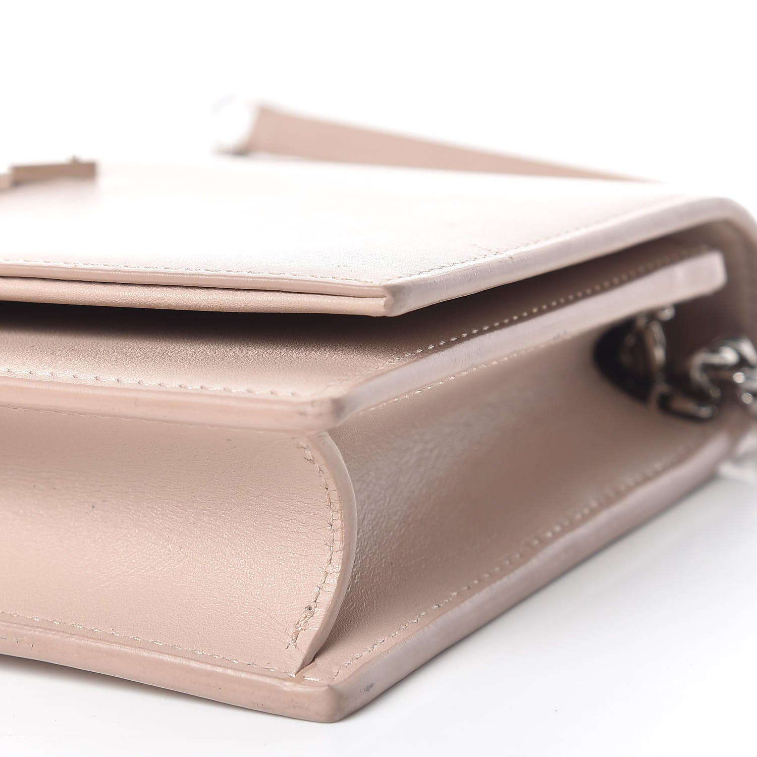 Saint Laurent Smooth Calfskin Classic Monogram Kate Tassel Chain Wallet Marble Pink 7 of 10