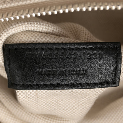Saint Laurent Linen Calfskin Rive Gauche Maxi Tote  Grege et Noir 7 of 12