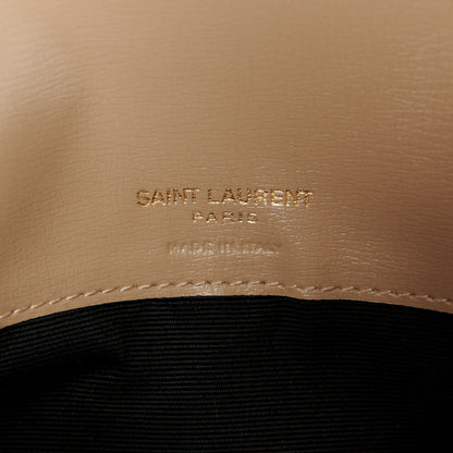 Saint Laurent Smooth Calfskin Monogram Phone Holder Crossbody Dark Beige 6 of 10