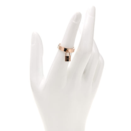 Hermes 18K Rose Gold MM Kelly Clochette Ring 52 6 2 of 7
