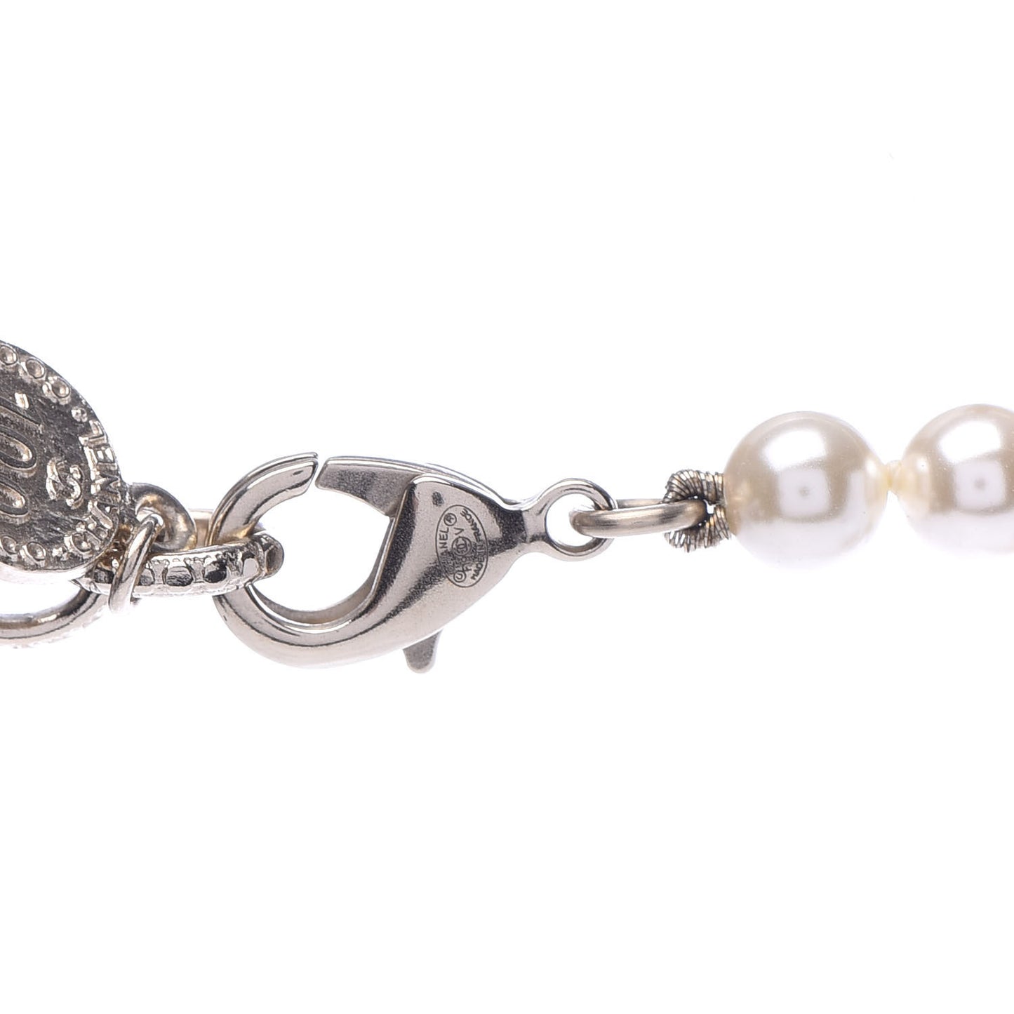 Pearl CC 100th Anniversary Necklace Light Gold