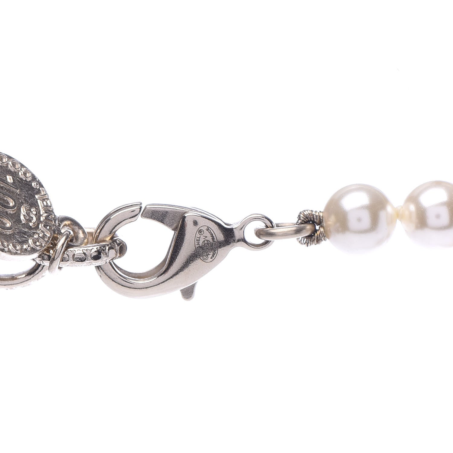 Chanel Pearl CC 100th Anniversary Necklace Light Gold 5 of 7