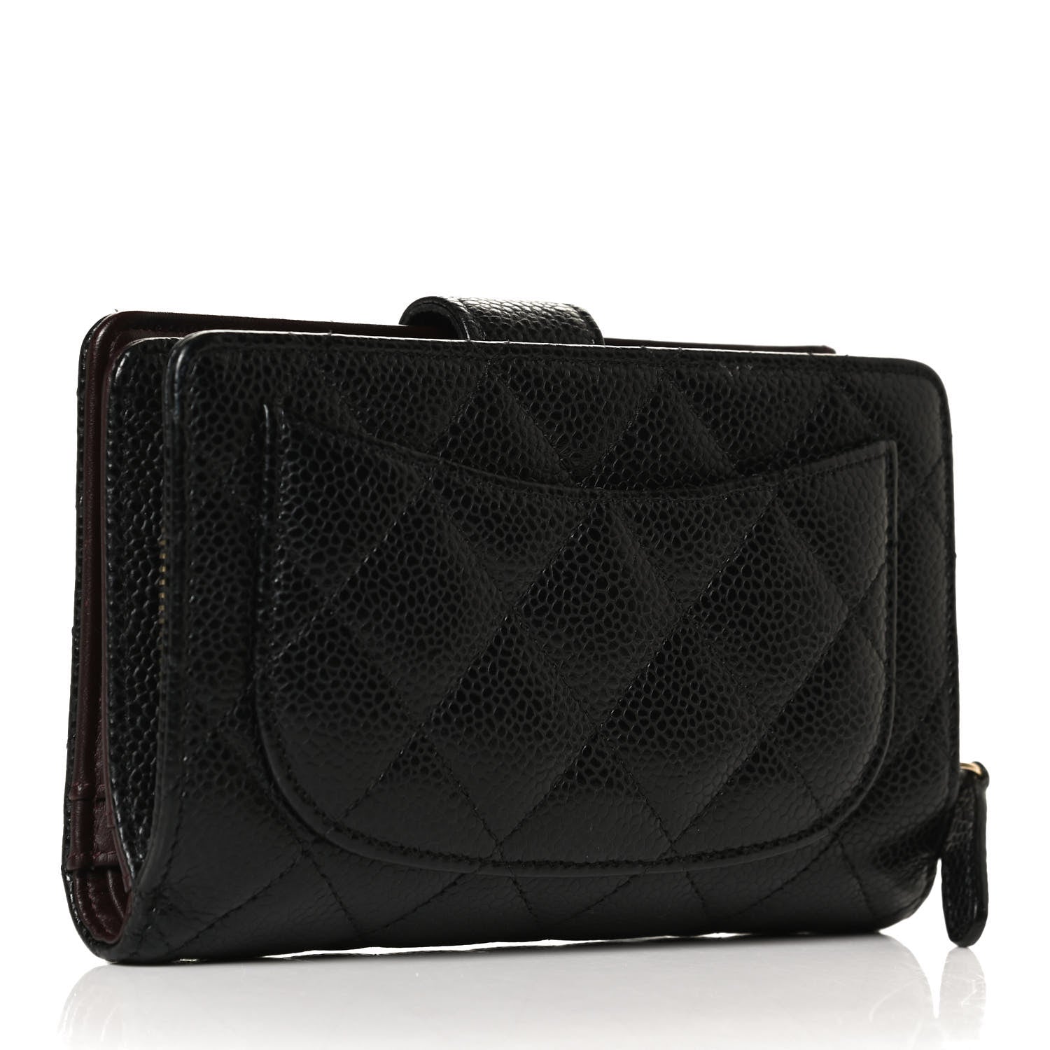 Chanel Caviar Quilted CC French Wallet Black 3 of 11