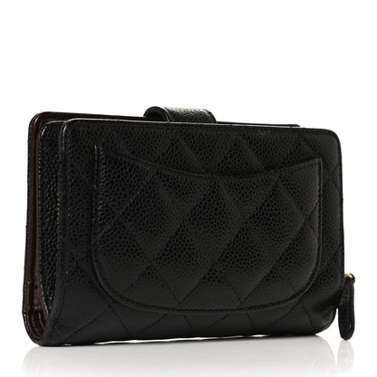 Chanel Caviar Quilted CC French Wallet Black 3 of 11