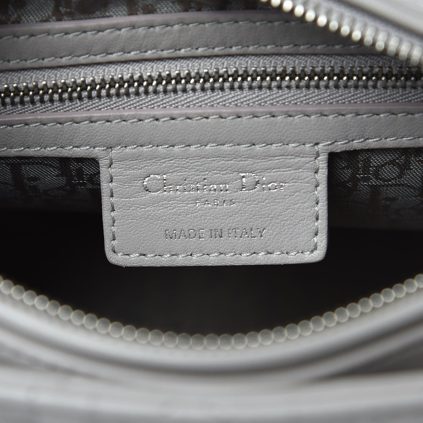 Lambskin Cannage Medium Lady Dior Grey