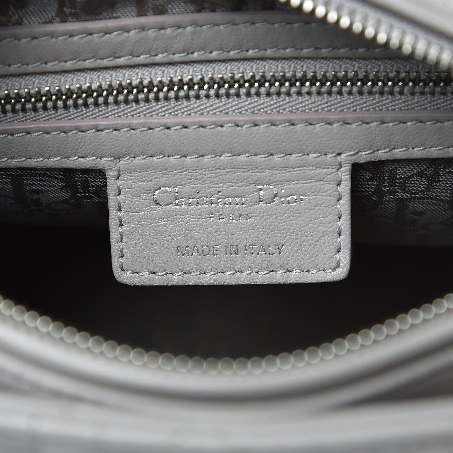 Christian Dior Lambskin Cannage Medium Lady Dior Grey 6 of 10