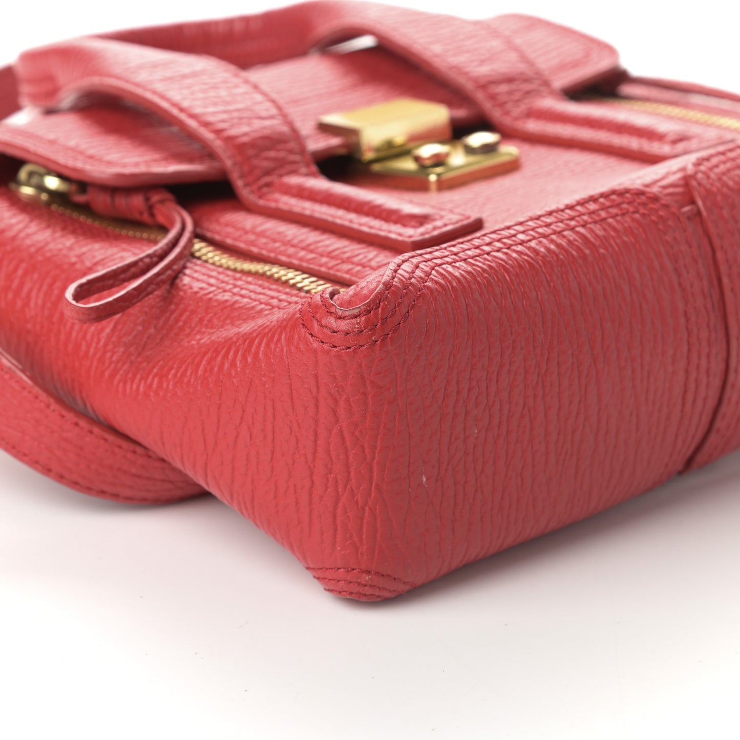 Textured Calfskin Mini Pashli Satchel Red