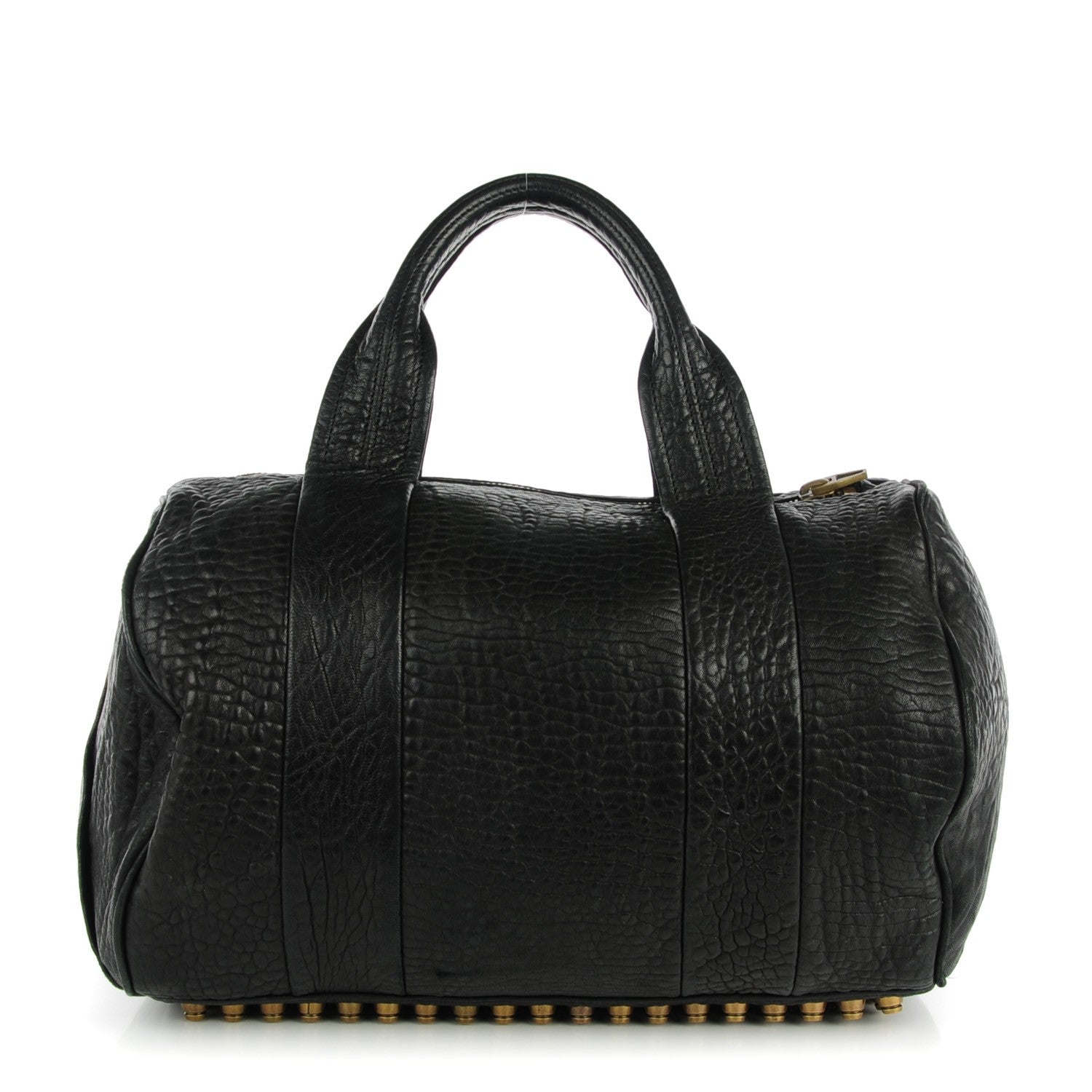 Alexander Wang Pebbled Lambskin Rocco Black Antique Brass Hardware 1 of 6