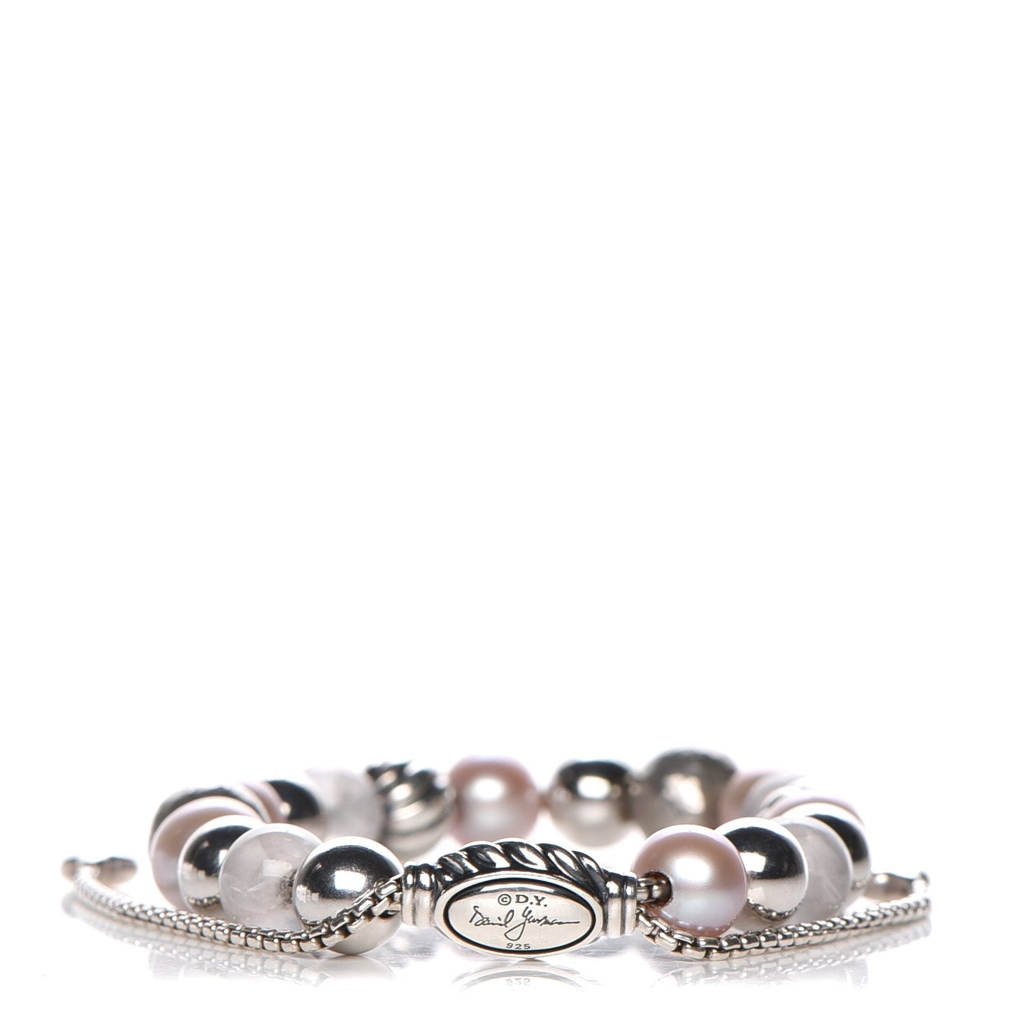 Sterling Silver Pink Pearl Rose Quartz 8mm Spiritual Bead Bracelet
