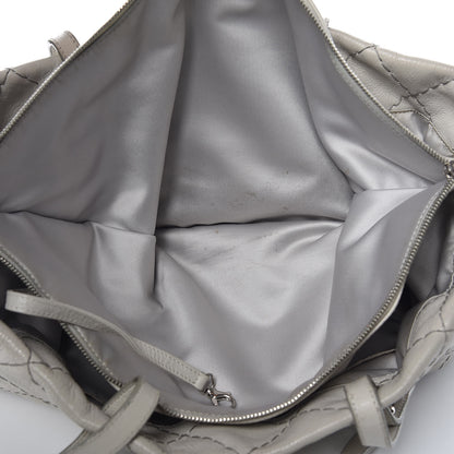 Chanel Glazed Calfskin Large On The Road Tote Light Grey 7 of 22