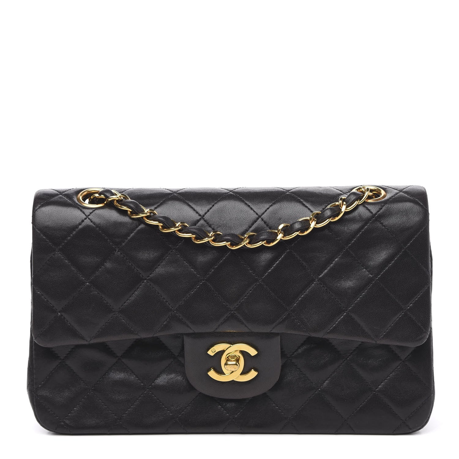 Chanel Lambskin Quilted Small Double Flap Black 1 of 14