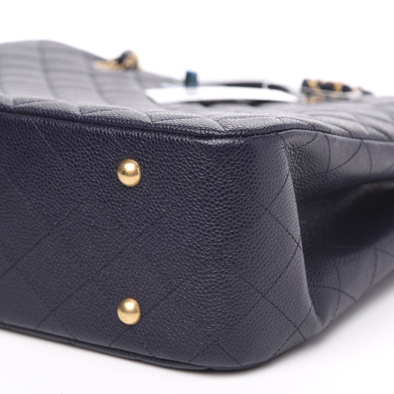 Chanel Caviar Quilted Large CC Shopping Tote Navy 9 of 11