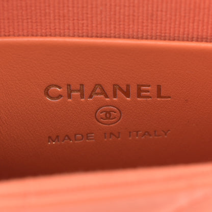 Chanel Patent Quilted Mini Top Handle Crossbody Flap Orange 6 of 11