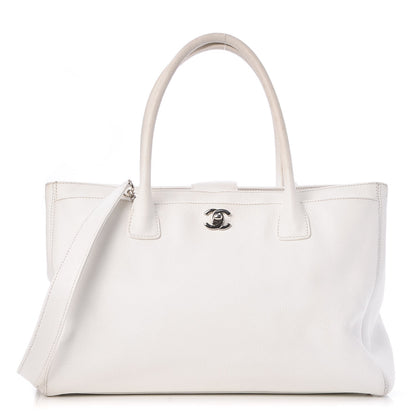 Chanel Calfskin Cerf Executive Shopper Tote White 1 of 33