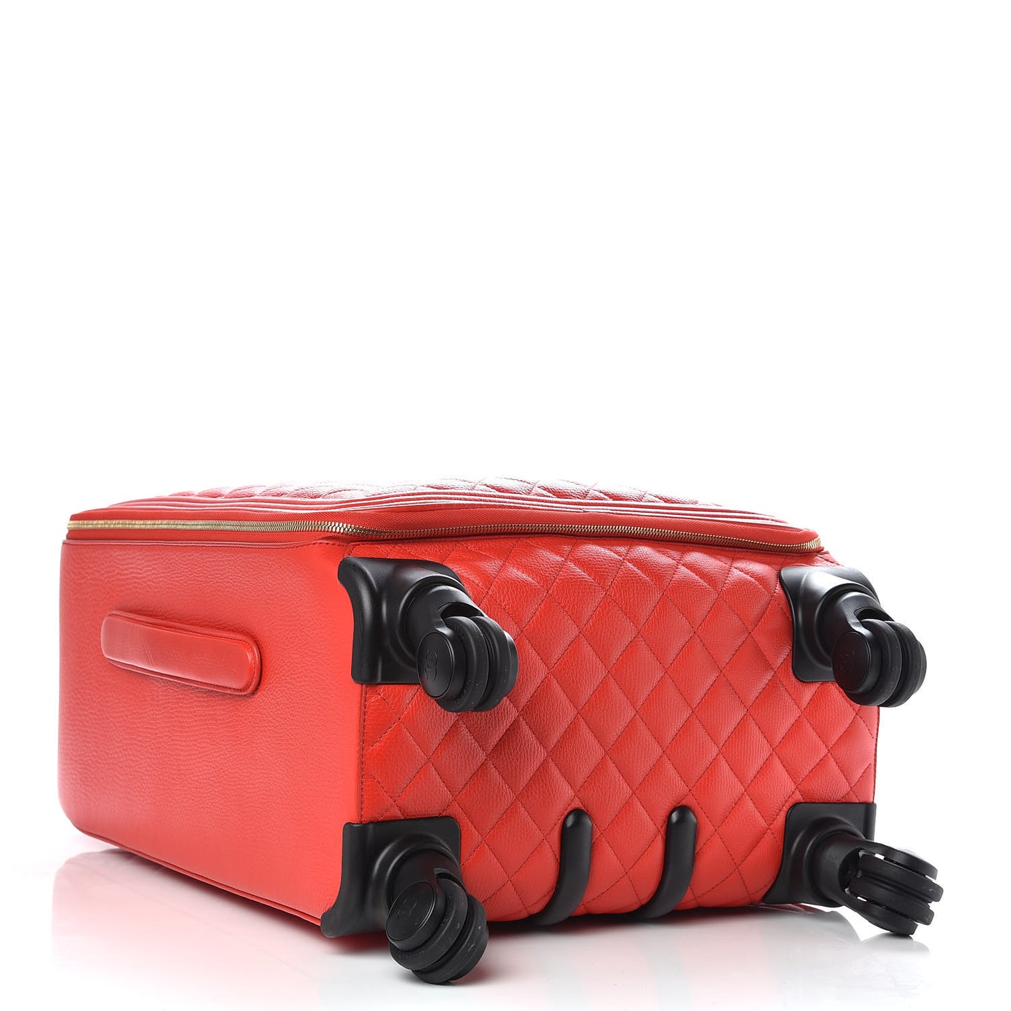 Calfskin Quilted Coco Case Trolley Red