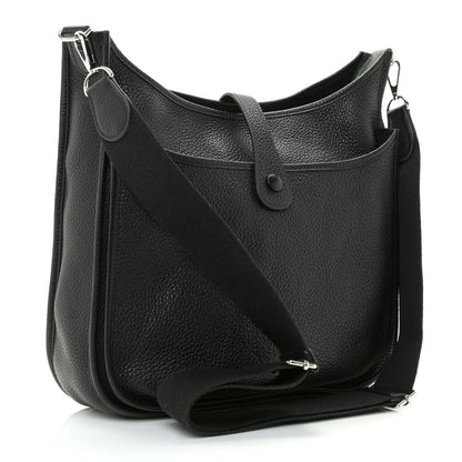 Hermes Taurillon Clemence Evelyne III GM Black 3 of 9