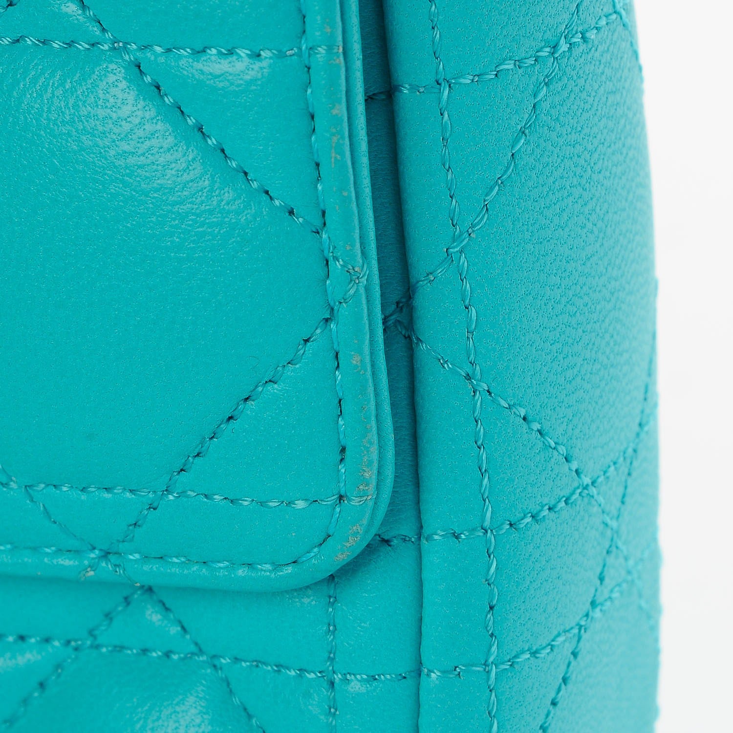 Christian Dior Lambskin Cannage Miss Dior Promenade Pouch Mer Du Sud 6 of 9