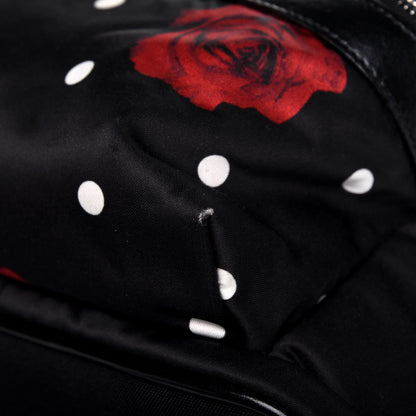 Saint Laurent Satin Rose Print Mini City Backpack Black 13 of 17