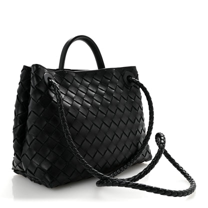 Bottega Veneta Nappa Intrecciato Small Andiamo Shoulder Bag Black 3 of 10
