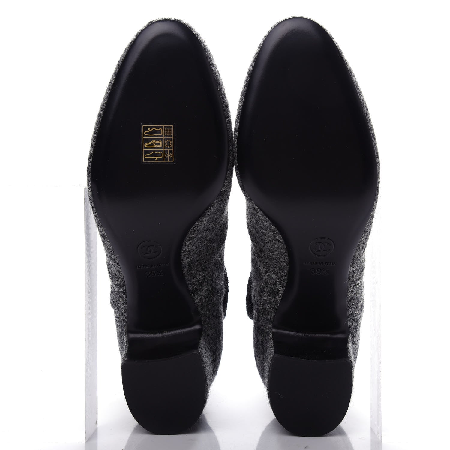 Chanel Tweed Short Boot 39.5 Grey 6 of 12
