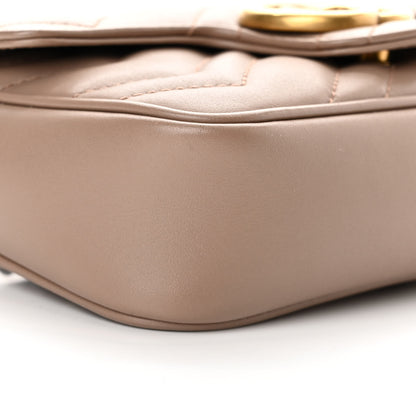 Gucci Calfskin Matelasse Super Mini GG Marmont Shoulder Bag Porcelain Rose 9 of 17