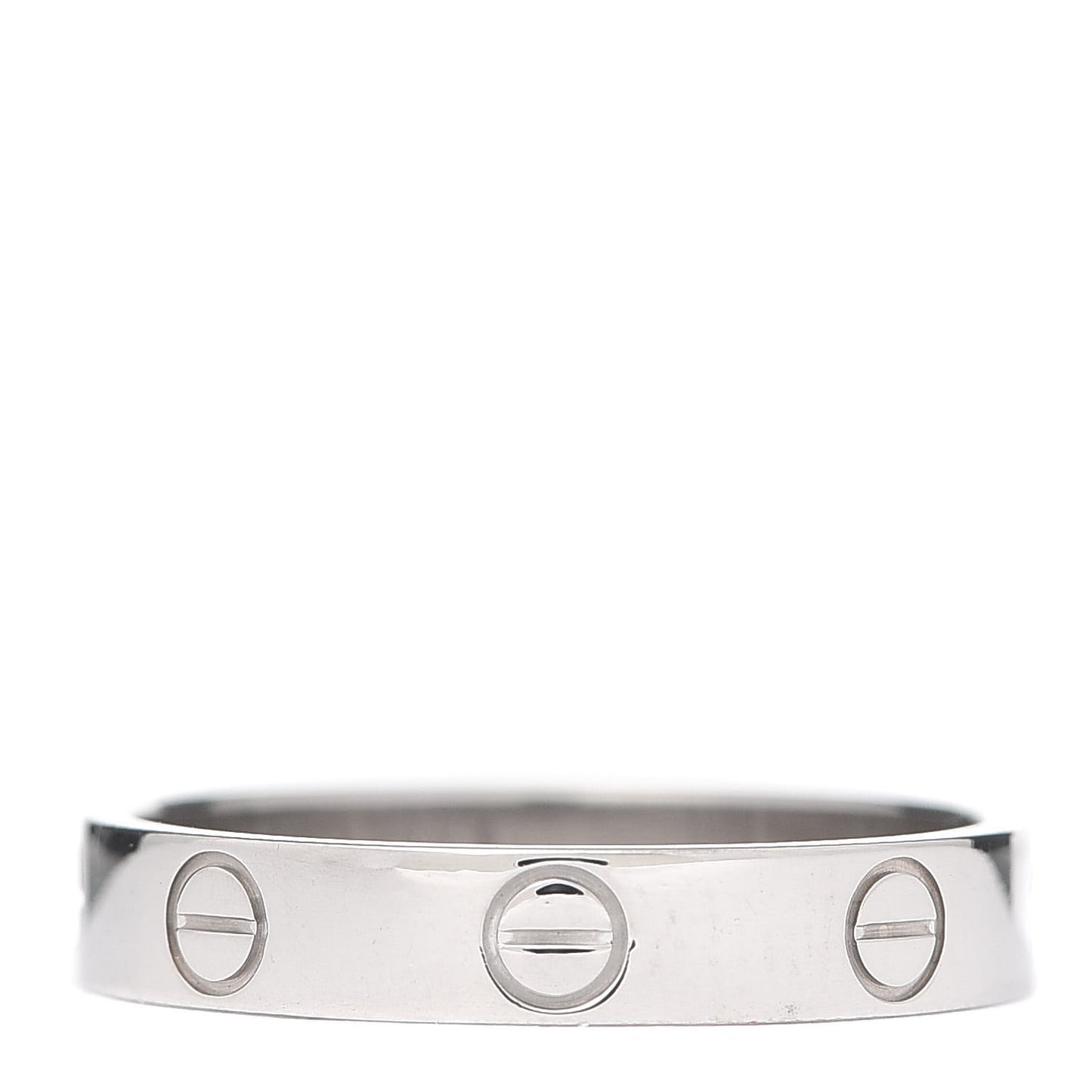 18K White Gold 3.5mm LOVE Wedding Band Ring 54 6.75