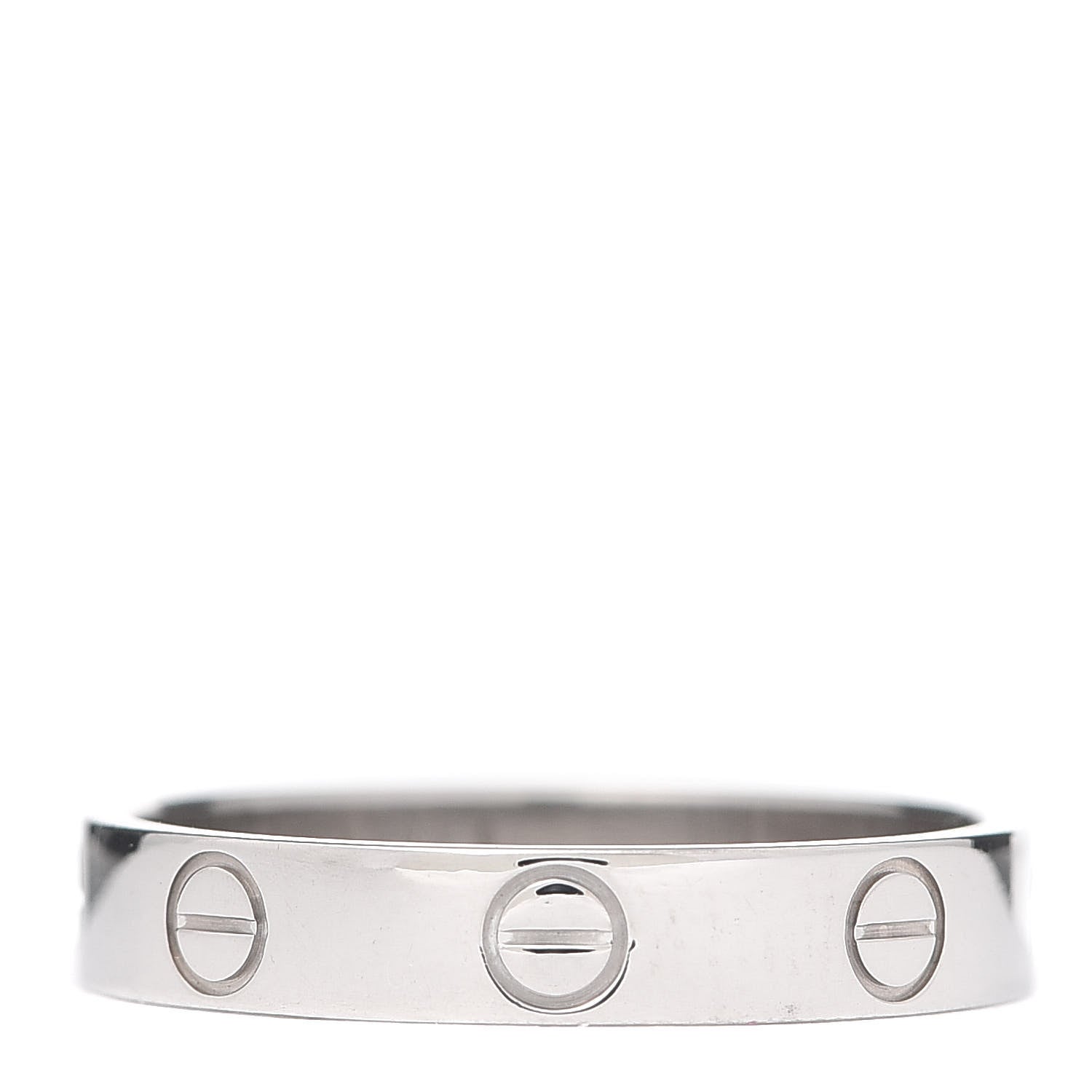 Cartier 18K White Gold 3.5mm LOVE Wedding Band Ring 54 6.75 3 of 4