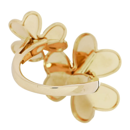 Van Cleef & Arpels 18K Yellow Gold Diamond Frivole Between The Finger Ring 53 6.5 4 of 7