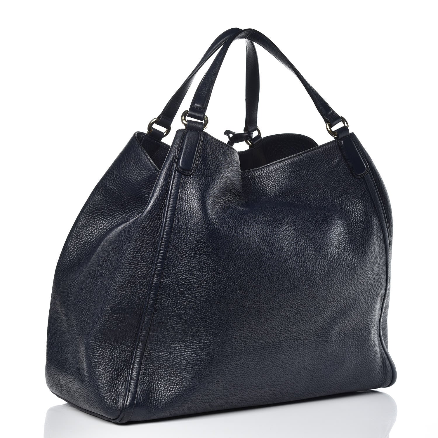Gucci Pebbled Calfskin Large Soho Shoulder Bag Blue 3 of 15