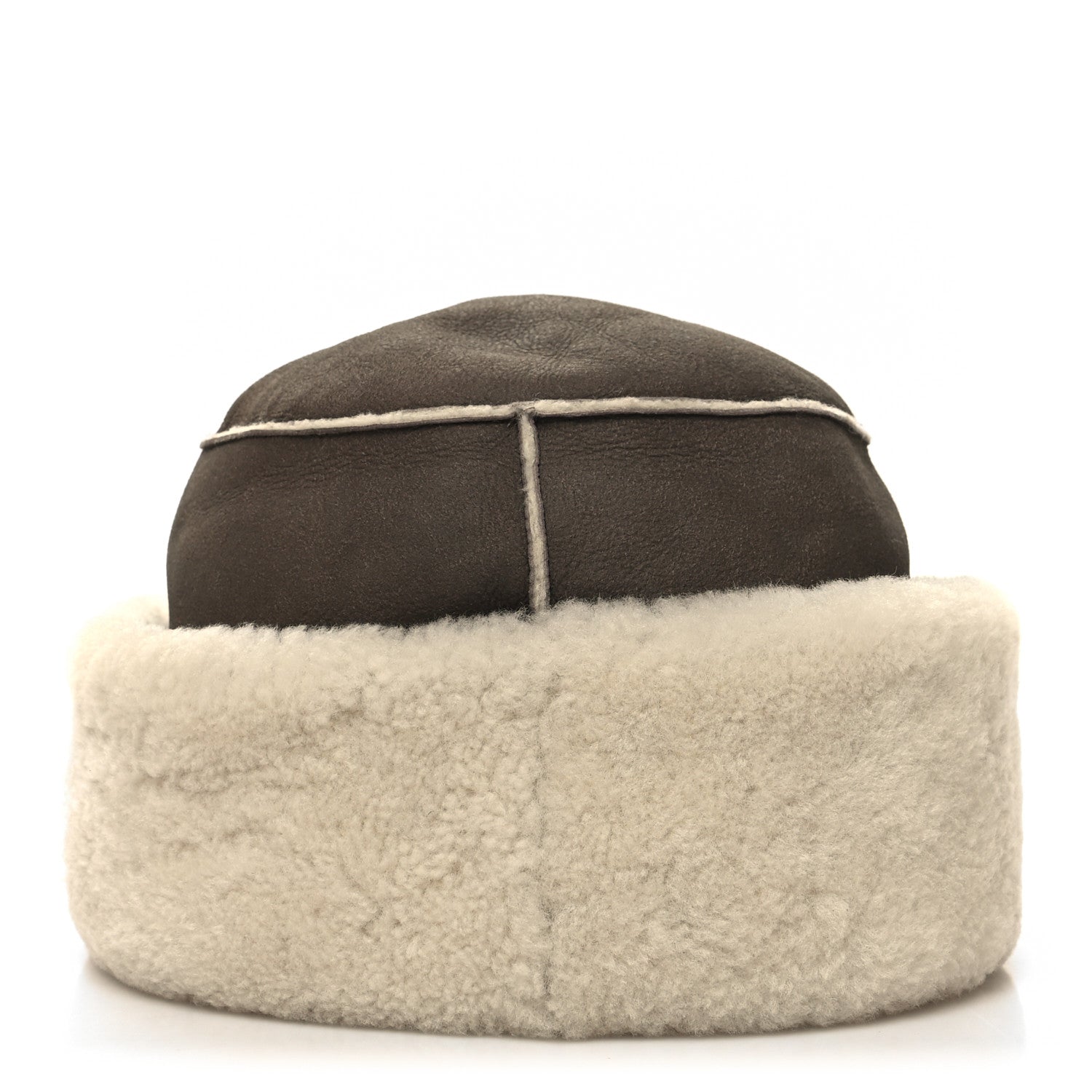 Hermes Lambskin Shearling Boa Hat 58 4 of 8