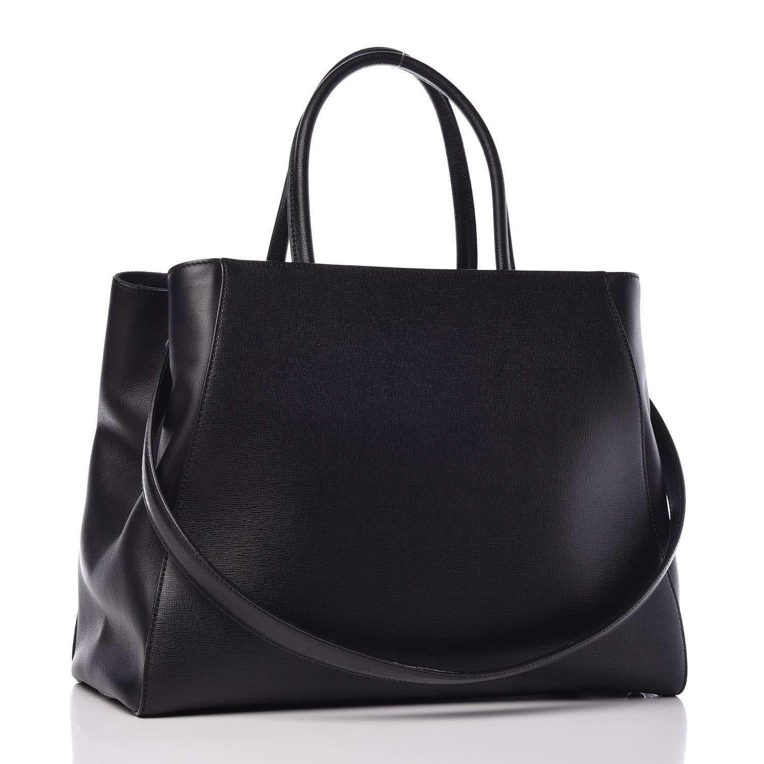 Fendi Vitello Elite Regular 2Jours Tote Black 4 of 9