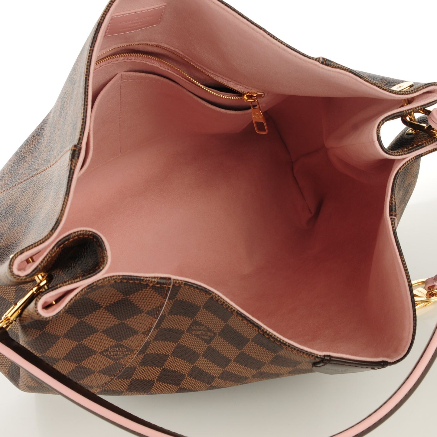 Damier Ebene Caissa Hobo Rose Ballerine