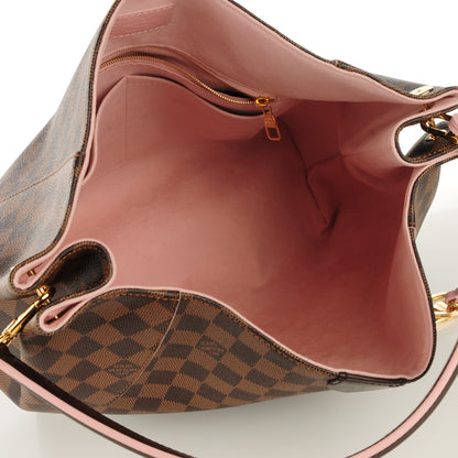 Louis Vuitton Damier Ebene Caissa Hobo Rose Ballerine 7 of 7