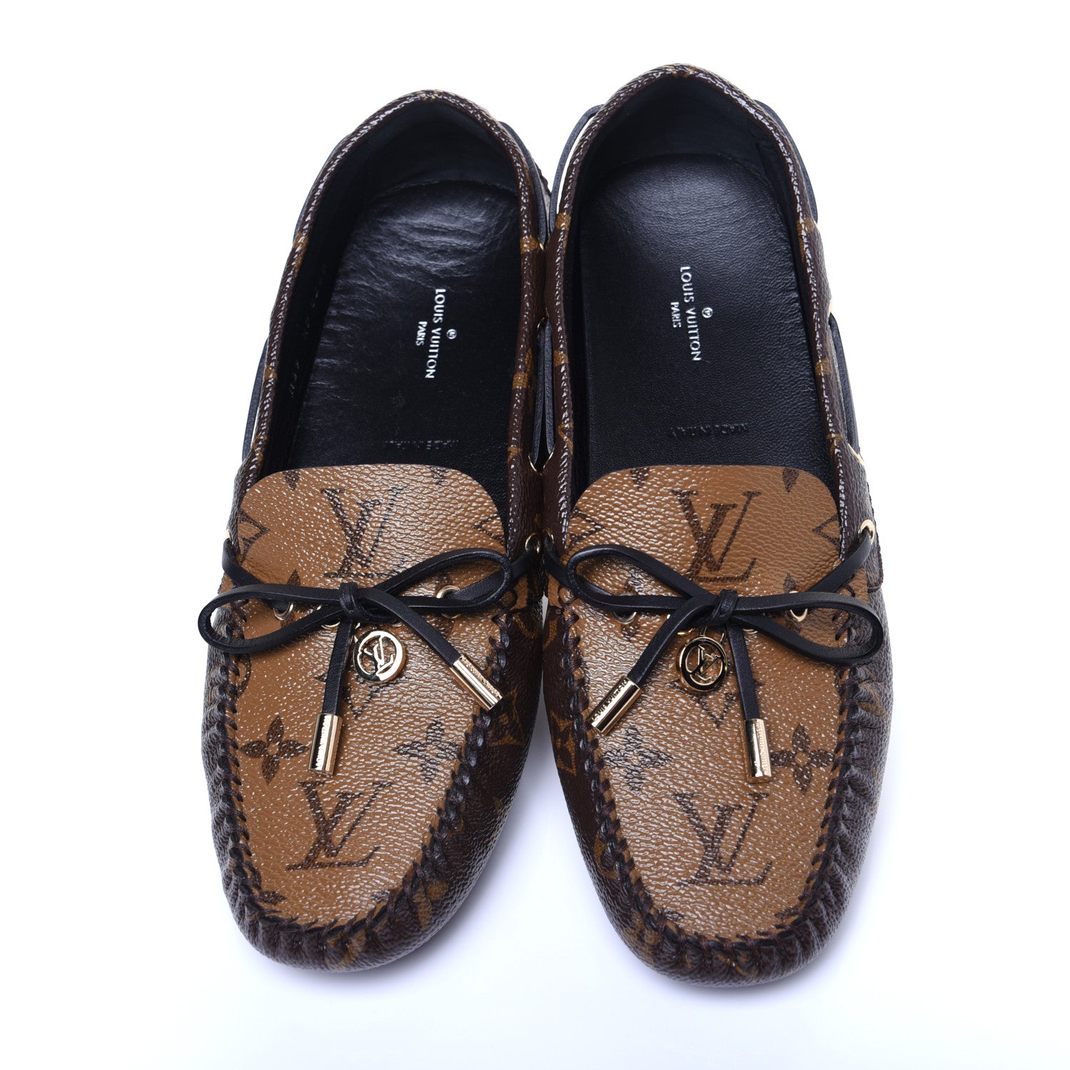 Louis Vuitton Patent Reverse Monogram Gloria Loafers 39 9 of 13