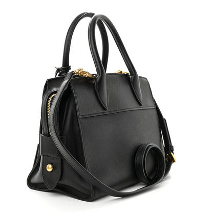 Prada Saffiano City Calfskin Small Esplanade Tote Black 3 of 9