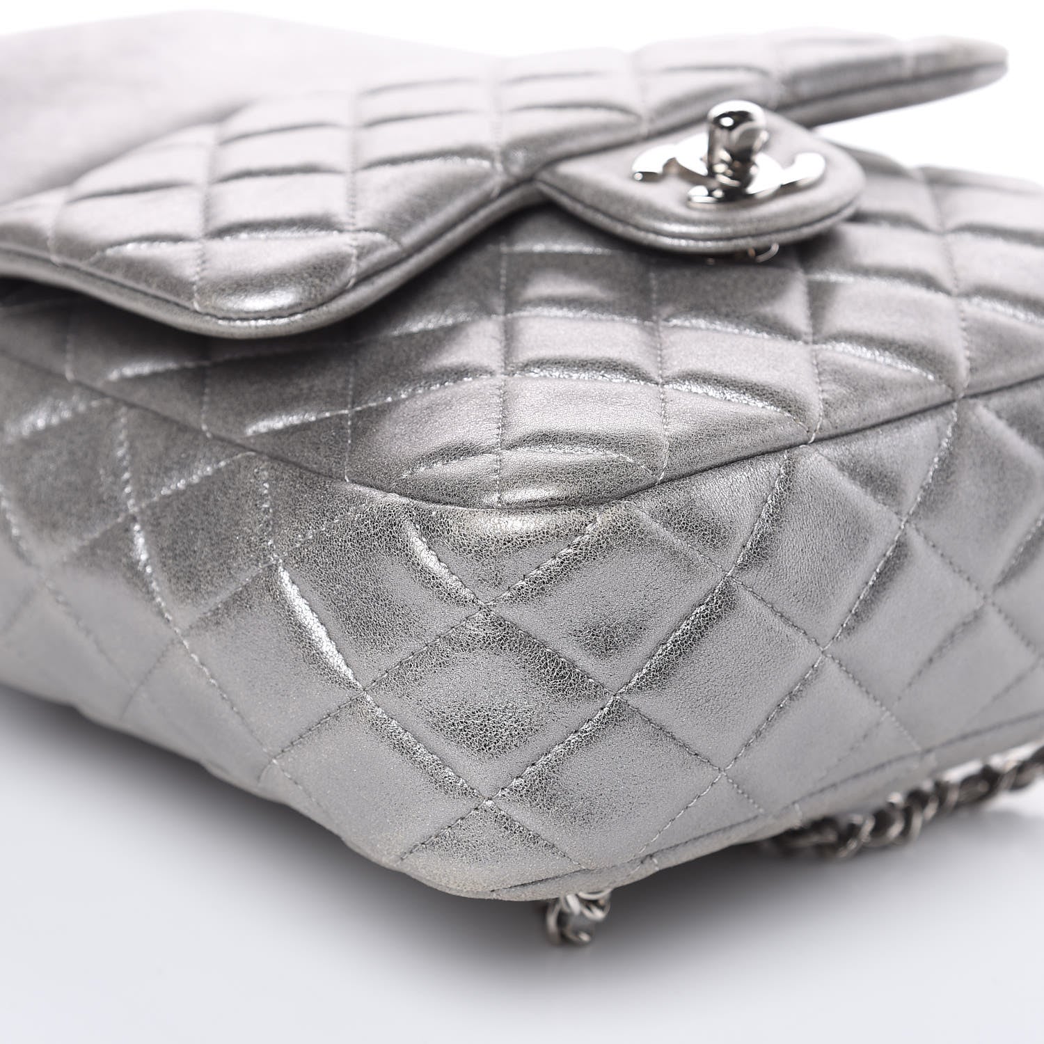 Chanel Metallic Lambskin Quilted Small In Seoul Backpack Silver 8 of 11