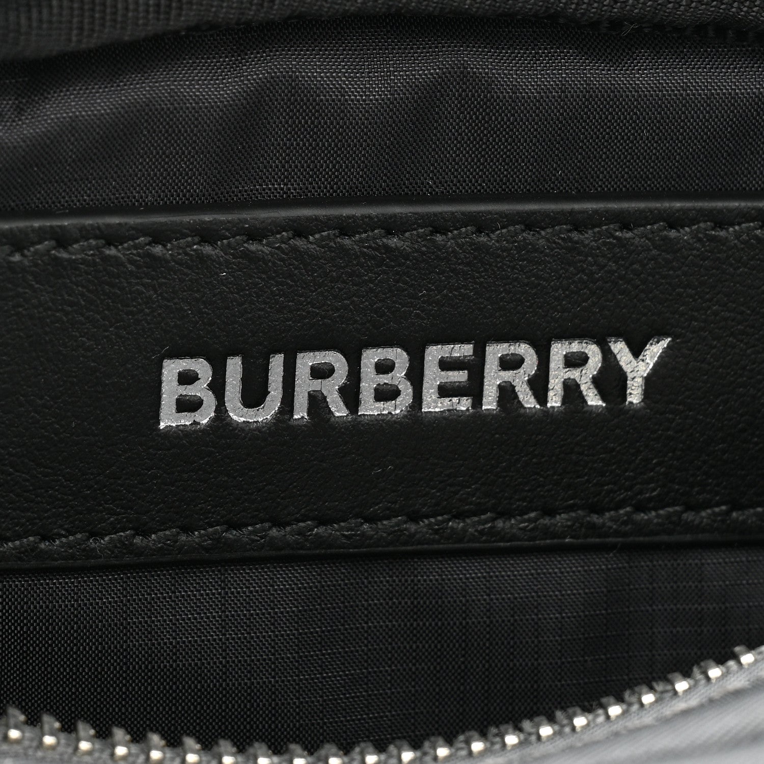 Burberry Econyl Logo Print Small Cannon Bum Bag Charcoal Grey 6 of 8