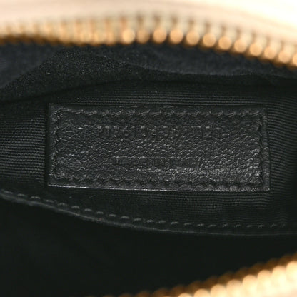 Saint Laurent Grain De Poudre Matelasse Chevron Quilted Round Vinyle Camera Bag Crema Soft 7 of 12