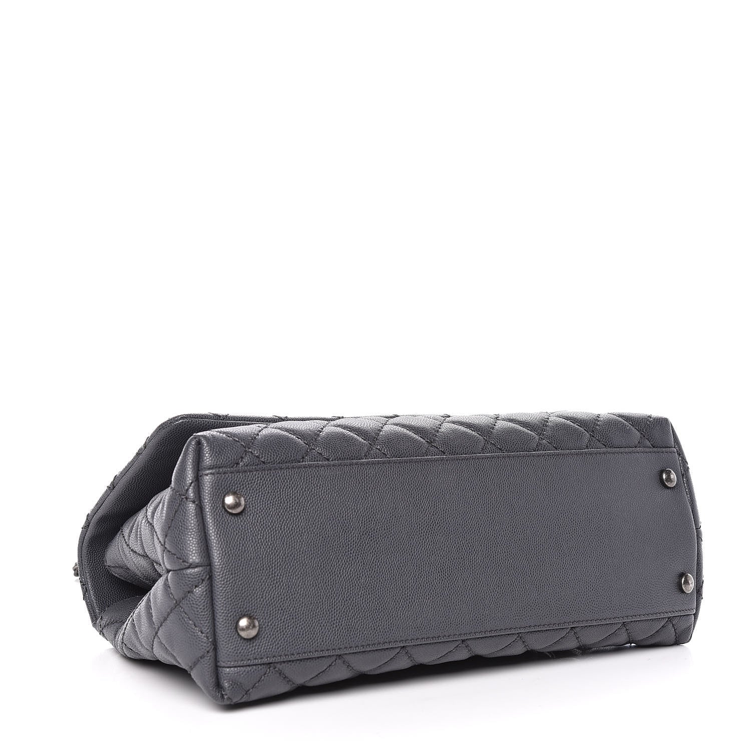 Chanel Caviar Quilted Small Coco Handle Flap Gray 4 of 18