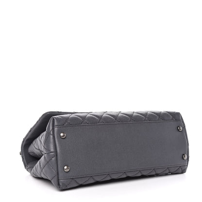 Chanel Caviar Quilted Small Coco Handle Flap Gray 4 of 18
