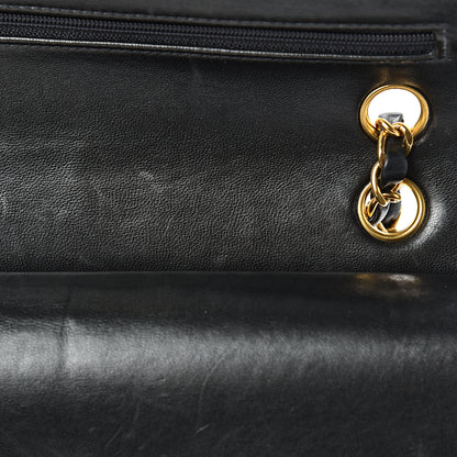 Chanel Lambskin Quilted Medium Double Flap Black 16 of 17